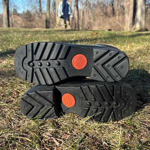 NWOB Vintage 90s Harley-Davidson Lace Up Boots 🖤🧡 - Picture 7 of 8